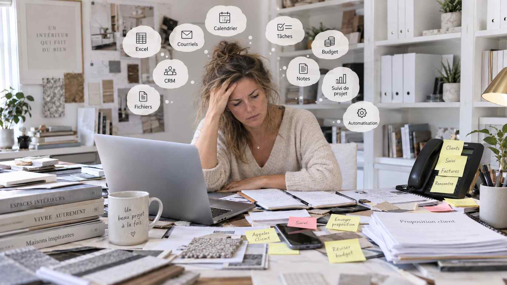 Avant d’acheter un nouvel outil pour gérer ton entreprise de designer, investis dans un système efficace